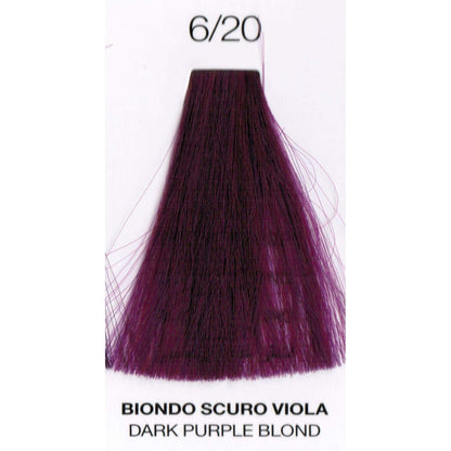 Perlacolor Purity 6/20 Dark Purple Blond Ammonia-Free Permanent Hair Dye 100 ml - Long-lasting color for salon treatments.