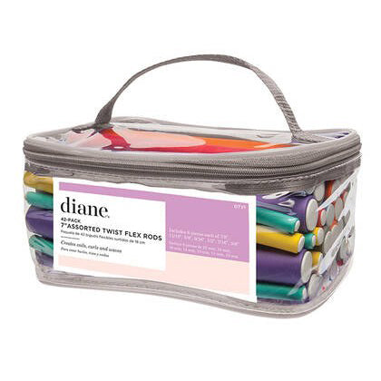7" Assorted Twist Flex Rods | 42 Pack | DTV1 | DIANE PERSONAL CARE DIANE 