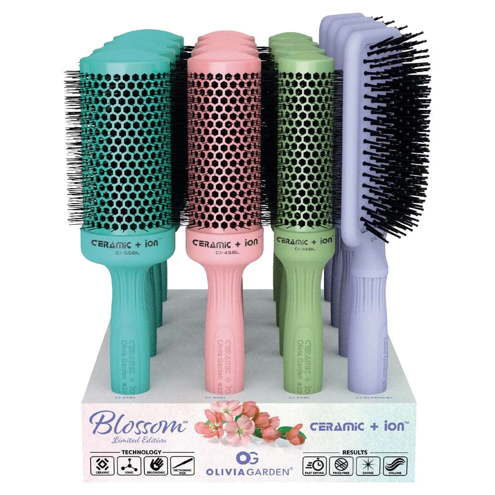 715-CI45BL - 1 3/4" | Ceramic + Ion | Blossom Collection | Limited Edition | OLIVIA GARDEN COMBS & BRUSHES OLIVIA GARDEN 