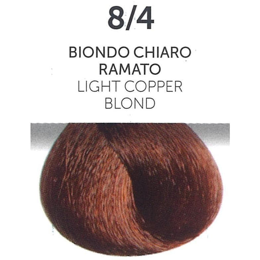 Perlacolor 8/4 Light Copper Blond Permanent Hair Dye 100 ml - Long-lasting color for salon treatments. 