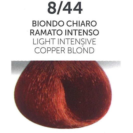 Perlacolor 8/44 Light Intensive Copper Blond Permanent Hair Dye 100 ml - Long-lasting color for salon treatments. 