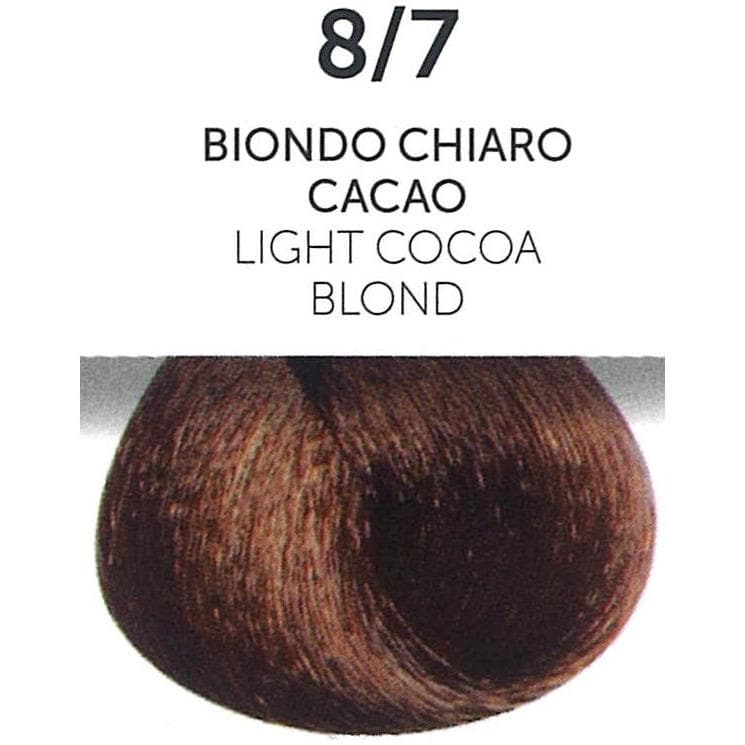 Perlacolor 8/7 Light Cocoa Blond Permanent Hair Dye 100 ml - Long-lasting color for salon treatments. 