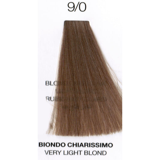 Perlacolor Purity 9/0 Very Light Blond Ammonia-Free Permanent Hair Dye 100 ml - Long-lasting color for salon treatments.