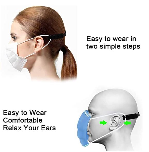 Adjustable Silicone Mask Extender/Ear Saver | 4 PCS PERSONAL CARE HUINI 
