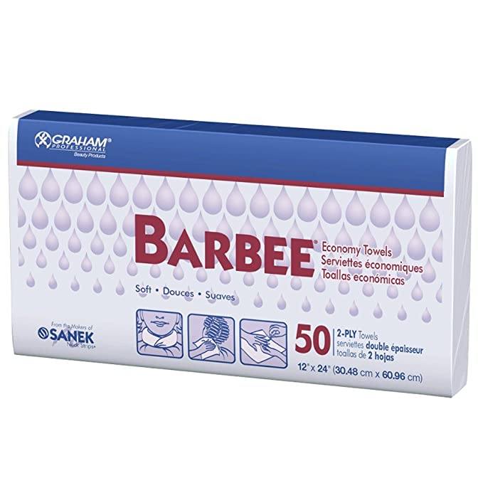 Barbee Economy Towels | 50 Pieces | Super Absorbent 2 Ply | GRAHAM BEAUTY Towels GRAHAM BEAUTY 