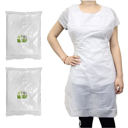 Buy 2, Get 1 Free | Disposable Waterproof Aprons/Color Bibs | 100 Pack | 71x117cm | HOTLINE BEAUTY SPA HOTLINE BEAUTY 