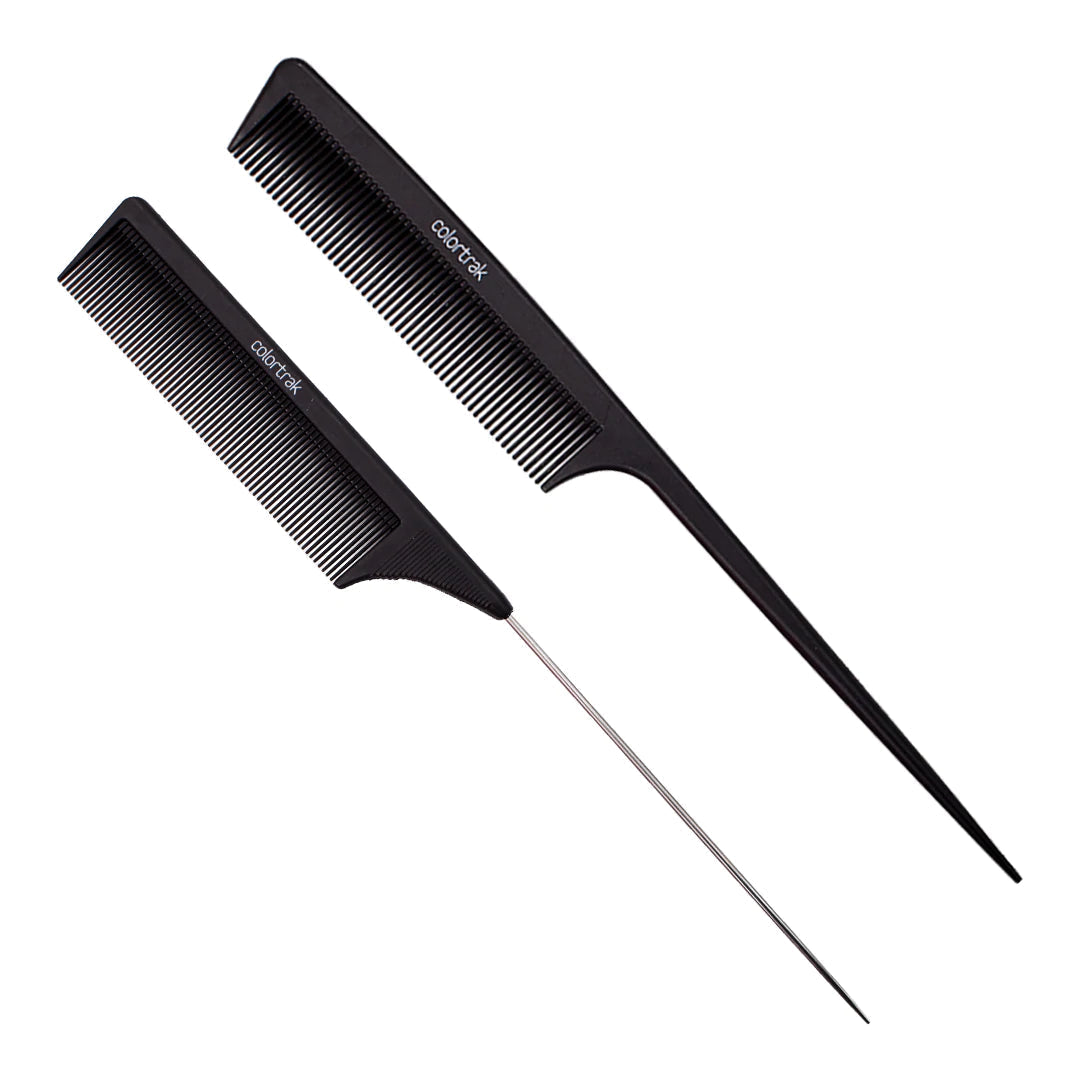 Carbon Fiber Combs | 2PK Black | 7048-2PK | COLORTRAK Combs & Brushes COLORTRAK 