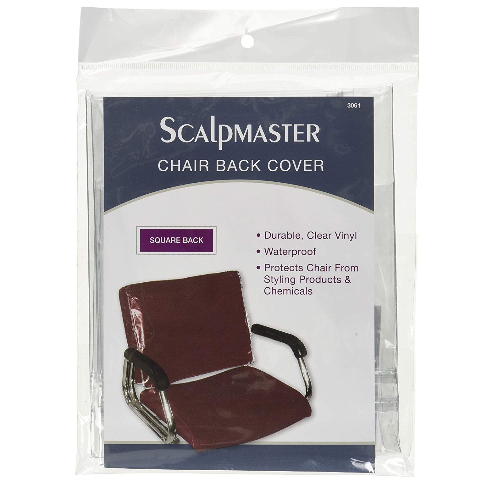 Chair Back Cover Transparent Vinyl HAIR COLORING ACCESSORIES SCALPMASTER Square 