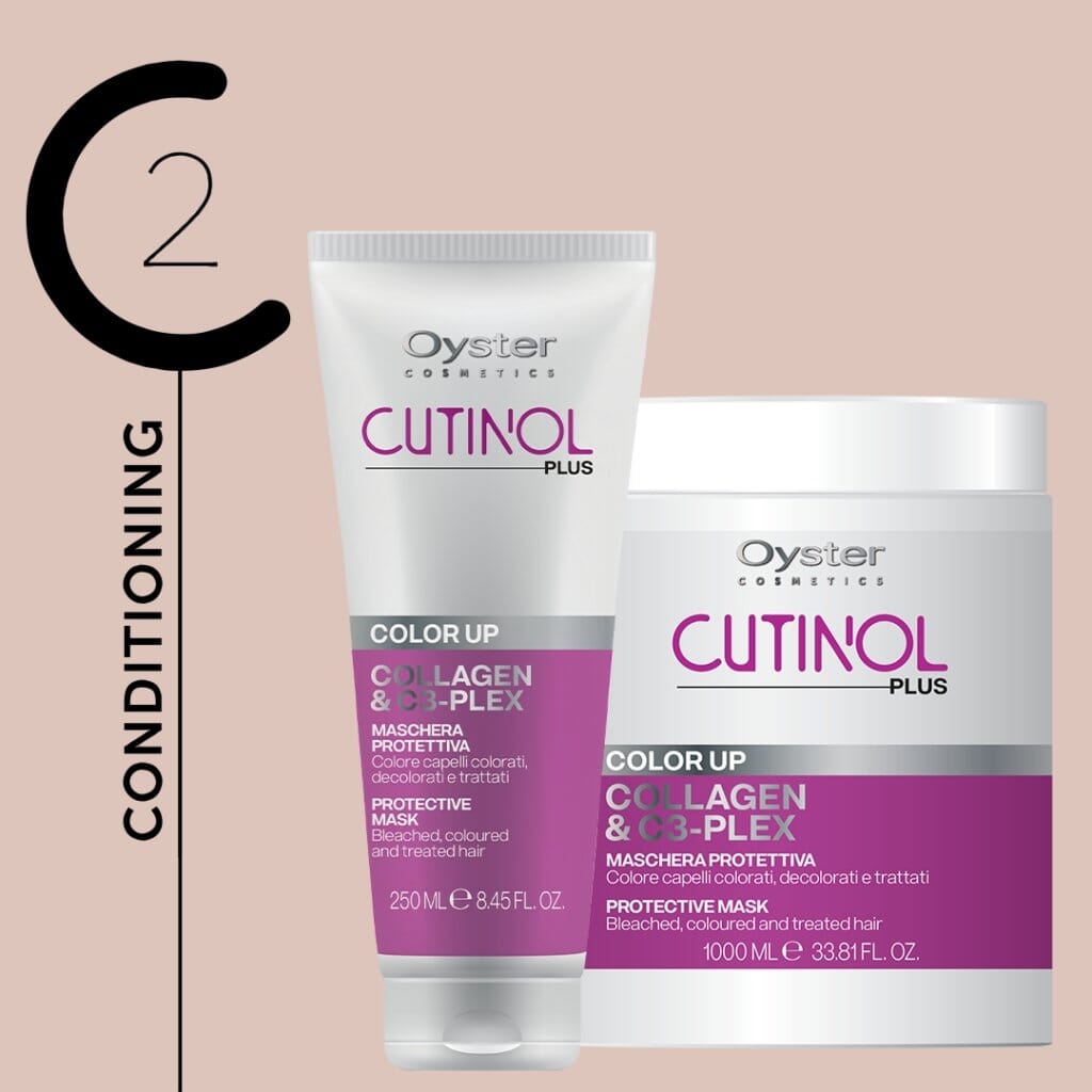 Color Up Protective Mask | Collagen & C3-Plex | 8.45 fl.oz. | Cutinol Plus | OYSTER HAIR CARE OYSTER 