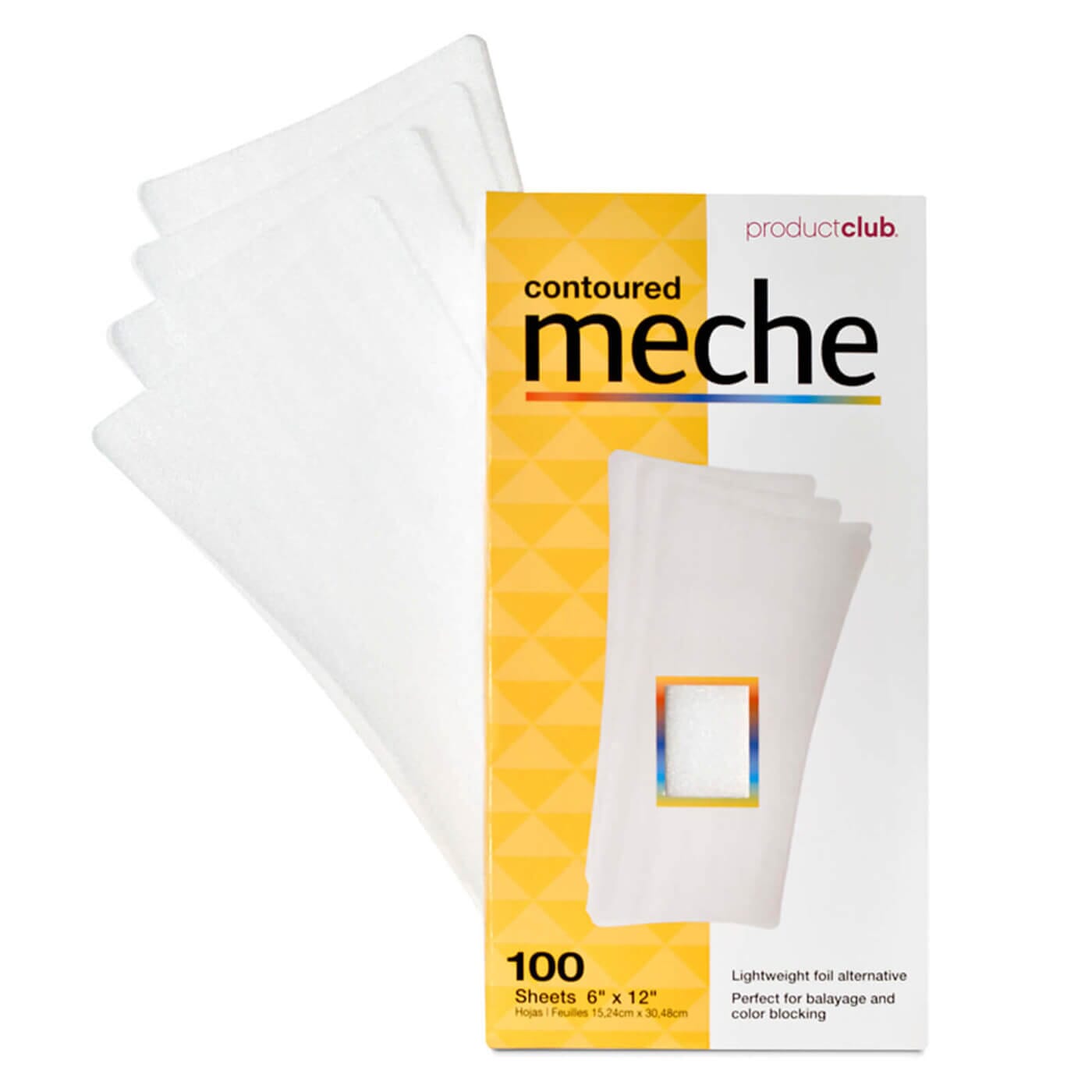 Contoured Meche Sheets | 6" x 12" | MHS-100 | Product Club HAIR COLORING ACCESSORIES PRODUCT CLUB 