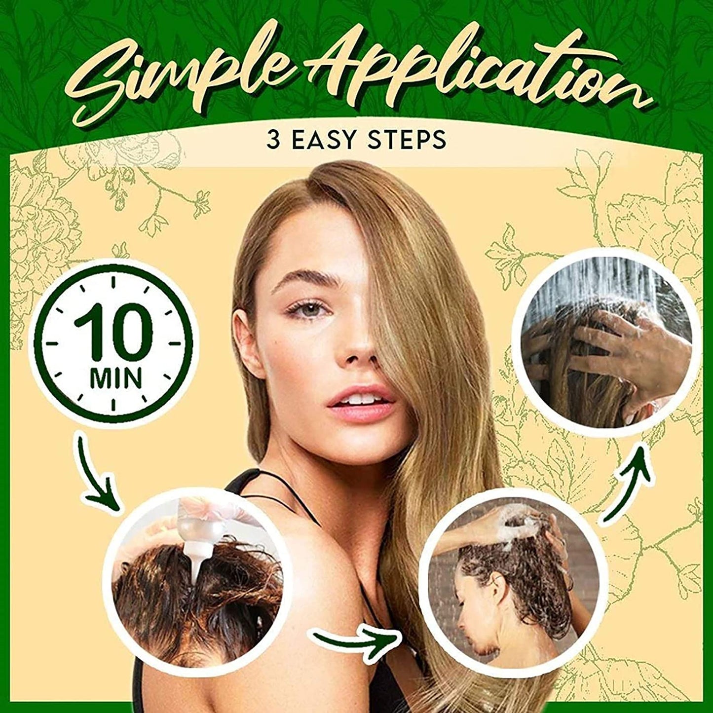 Dark Coffee Hair Color Shampoo 3 in 1 | 500ml / 16.9 Fl Oz | Herbal Ingredients | Instant 100% Grey Hair Coverage | AUGEAS Hair Color AUGEAS 