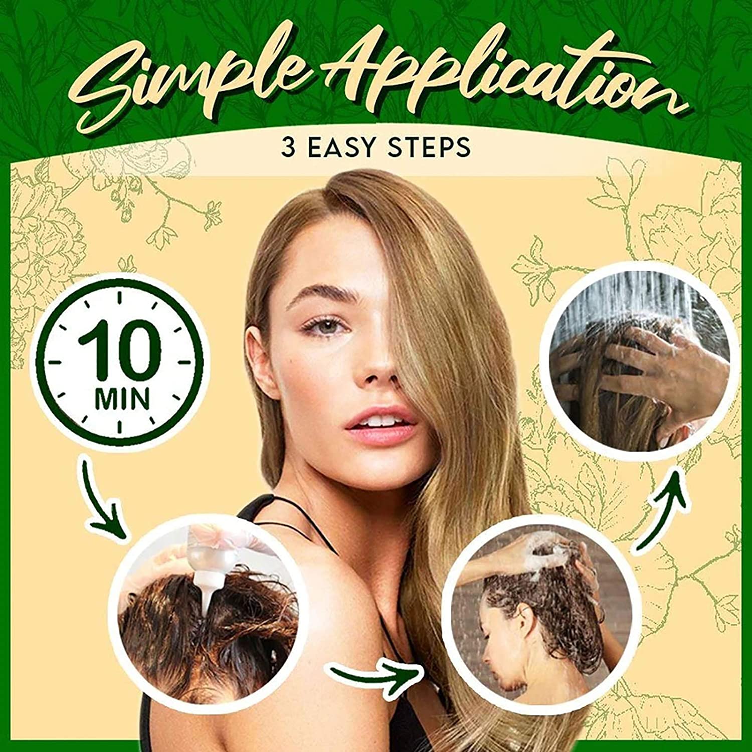 Dark Coffee Hair Color Shampoo 3 in 1 | 500ml / 16.9 Fl Oz | Herbal Ingredients | Instant 100% Grey Hair Coverage | AUGEAS Hair Color AUGEAS 