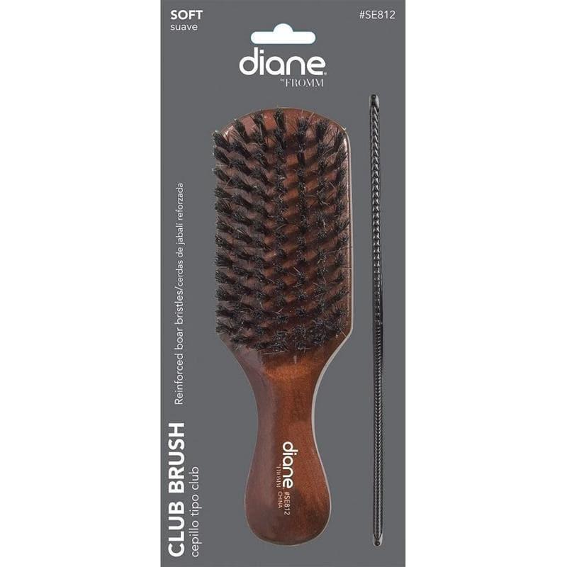DIANE REINFORCED BOAR CLUB BRUSH with Free 7" Styling Comb COMBS & BRUSHES DIANE 