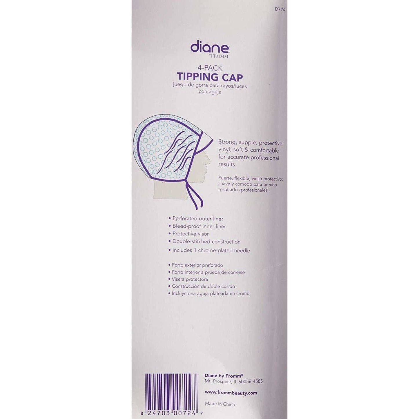 Diane Tipping Cap | 4 Pack | D724 HAIR COLORING ACCESSORIES DIANE 