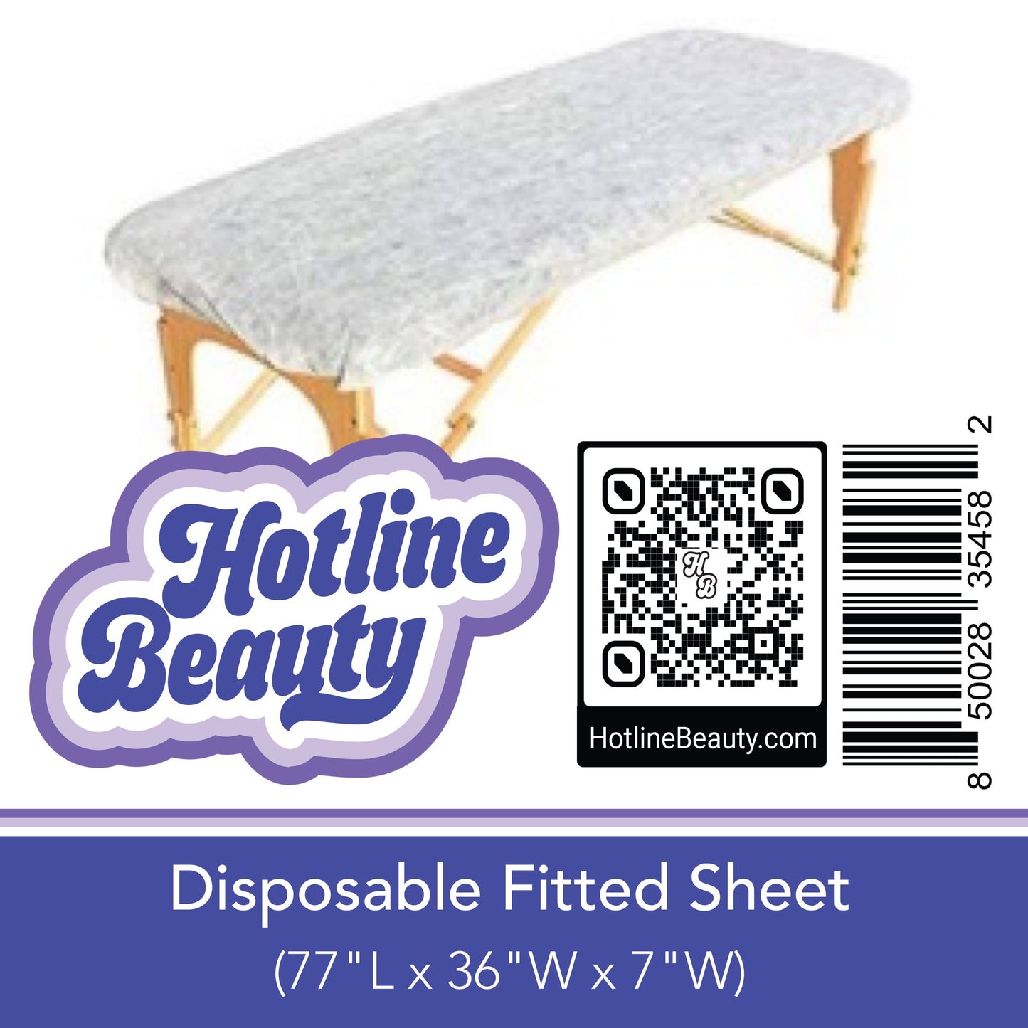 Disposable Fitted Sheet | 77"L x 36"W x 7"W | 10 Pack SPA HOTLINE BEAUTY 
