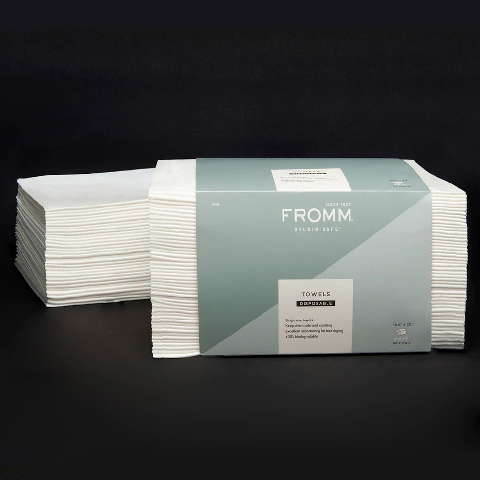 Disposable Salon Towels | White | 50 PACK | F6434 | FROMM HAIR COLORING ACCESSORIES FROMM 