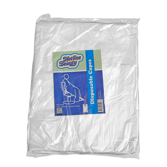 Disposable Waterproof Salon Capes | 50 pack HAIR COLORING ACCESSORIES HOTLINE BEAUTY 