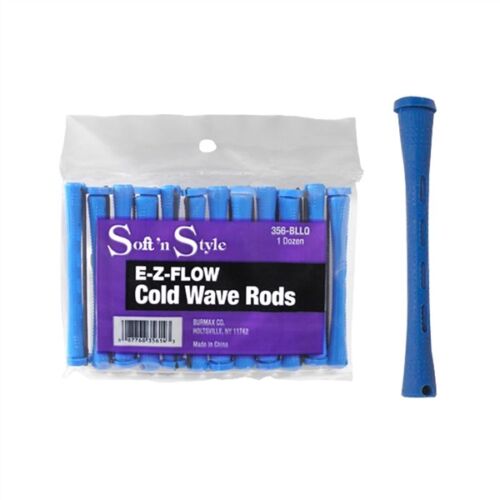 E-Z-Flow Cold Wave Rods | 1 Dozen | 356-BLLO | SOFT N STYLE Hair Accessories SOFT N STYLE 
