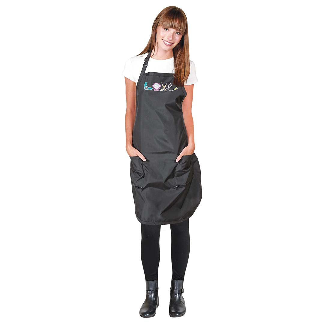 Embroidered Love Stylist Apron | Style 281-BLK | BETTY DAIN HAIR COLORING ACCESSORIES BETTY DAIN 
