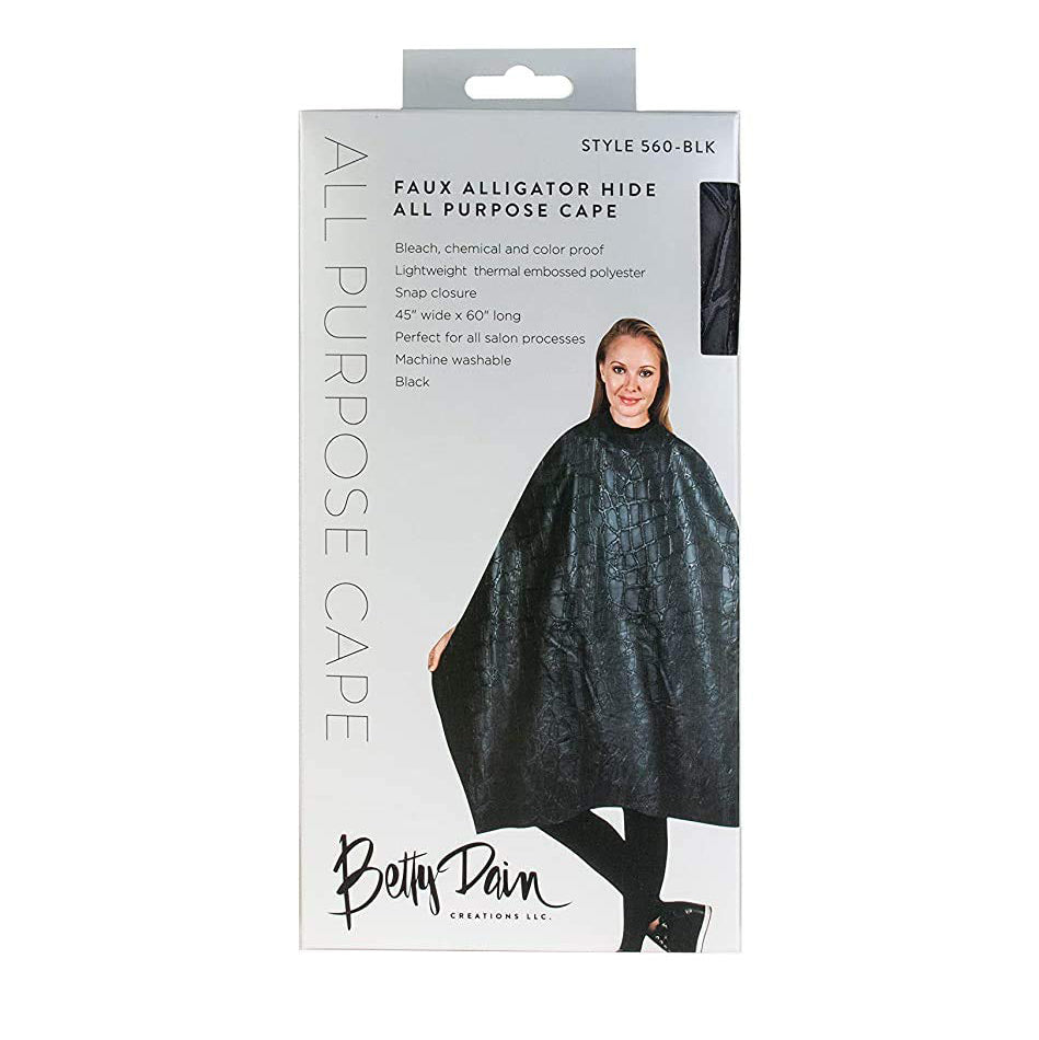 Faux Alligator Hide| All Purpose Cape | Bleach, Chemical and Color Proof | BETTY DAIN HAIR COLORING ACCESSORIES BETTY DAIN 