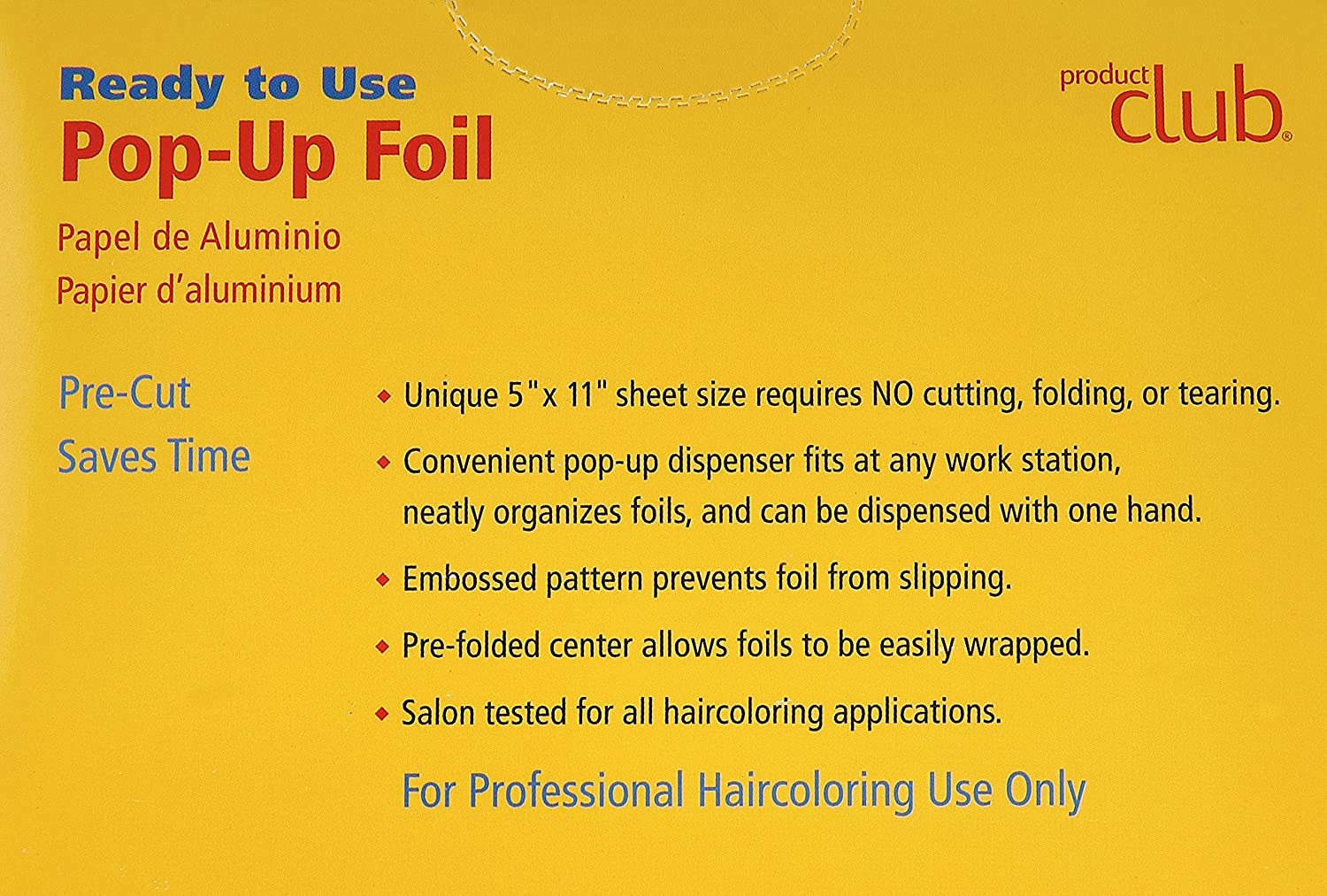 12*10.75' Pop up Pre Cut Salon Paper Hairdressing Salon Foils - China Pop  up Aluminum Foil, Aluminum Foil Sheet