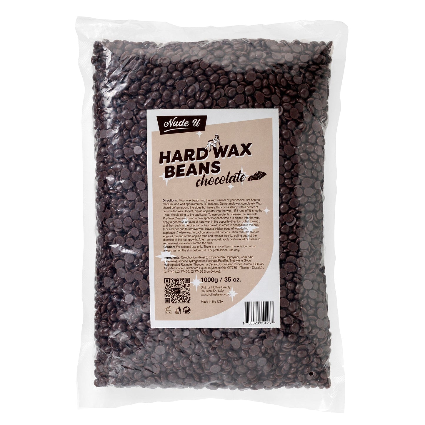 Hard Wax Beans | Chocolate | NUDE U Waxing Kits & Supplies NUDE U 