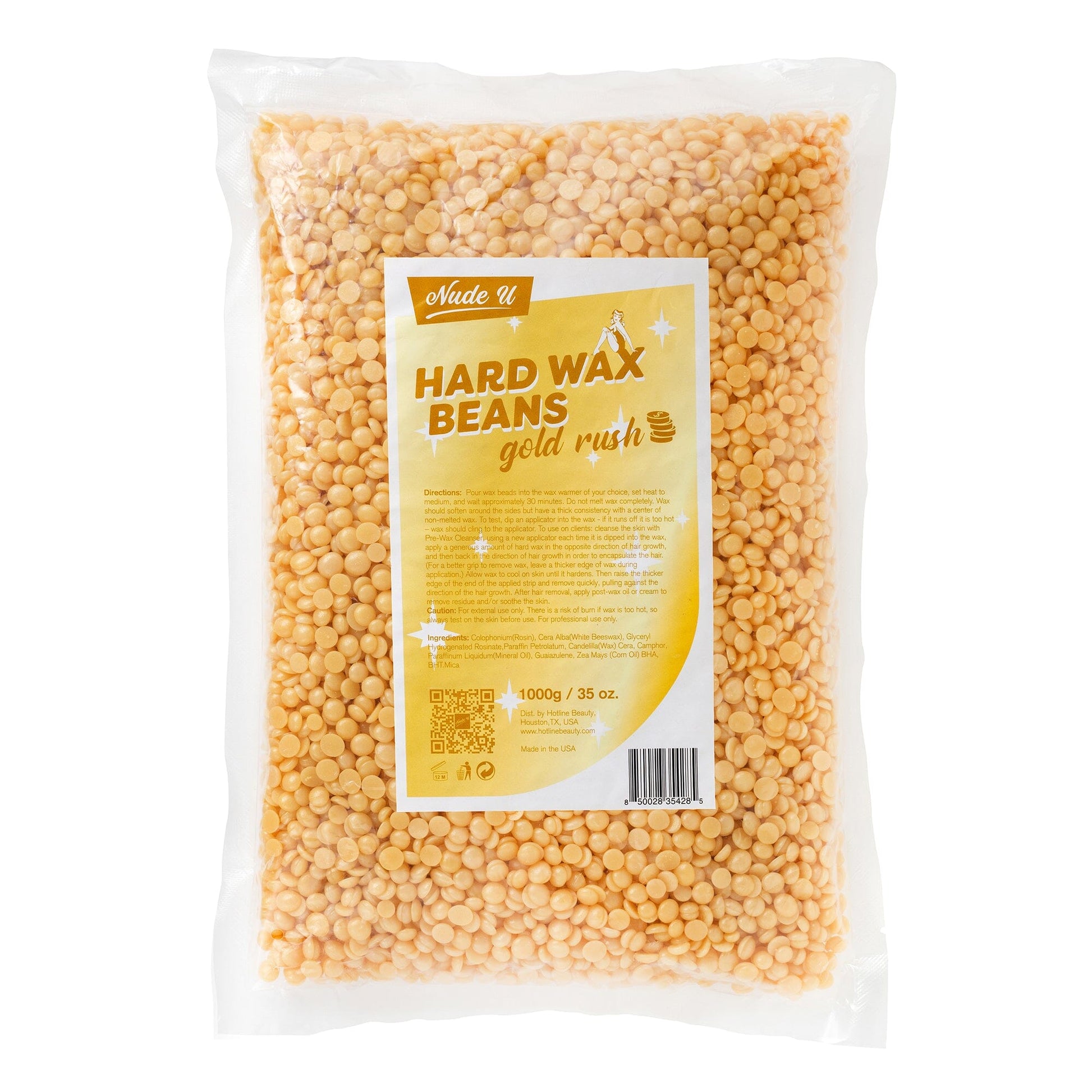 Hard Wax Beans | Golden Rush | NUDE U Waxing Kits & Supplies NUDE U 35oz / 1000g 