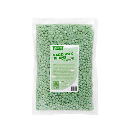 Hard Wax Beans | Tea Tree | NUDE U Waxing Kits & Supplies NUDE U 17.6oz / 500g 