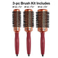 HeatPro Ceramic + ion 3-PC Bag Deal COMBS & BRUSHES OLIVIA GARDEN 