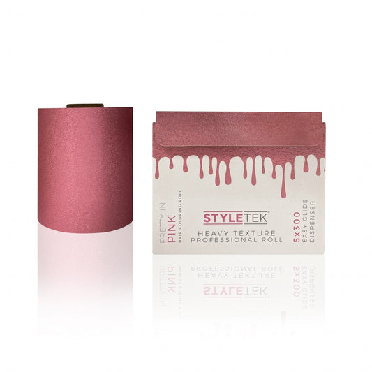 Heavy Texture Professional Roll | 5x300FT | Pretty In Pink | Hair Coloring Roll | STYLETEK Foil STYLETEK 