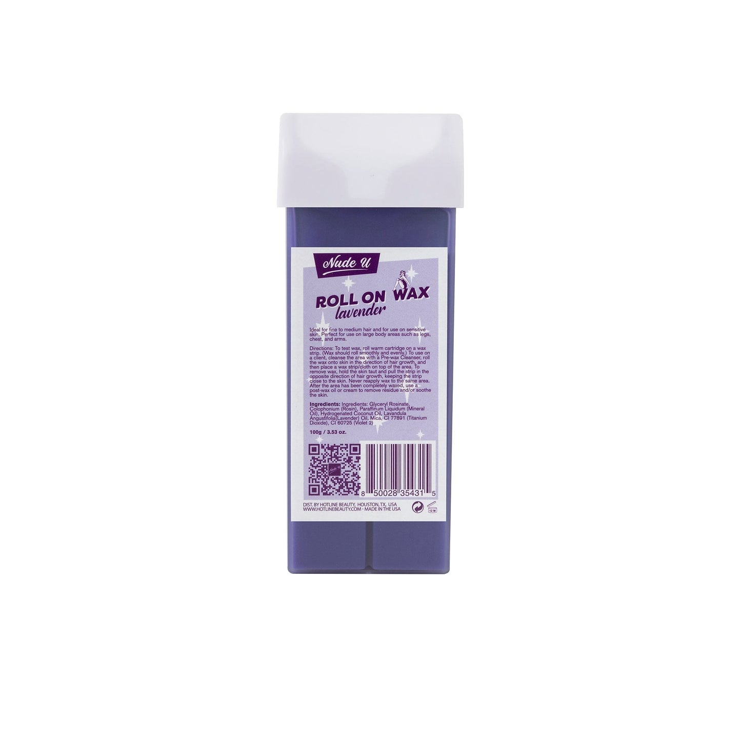 Lavender | Roll-on Depilatory Wax Cartridge | NUDE U Waxing Kits & Supplies NUDE U 