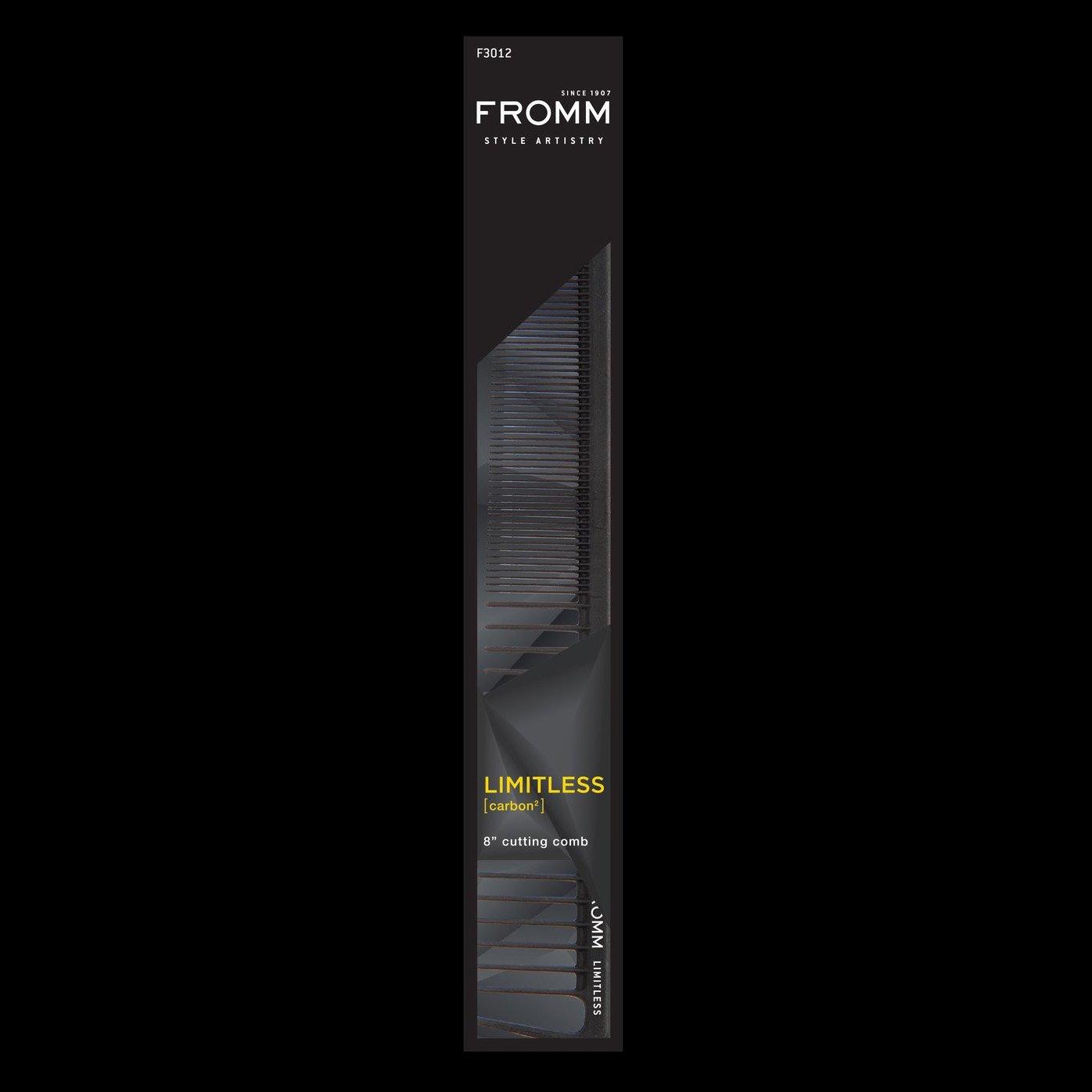LIMITLESS 8" CARBON CUTTING COMB | F3012 COMBS & BRUSHES FROMM 