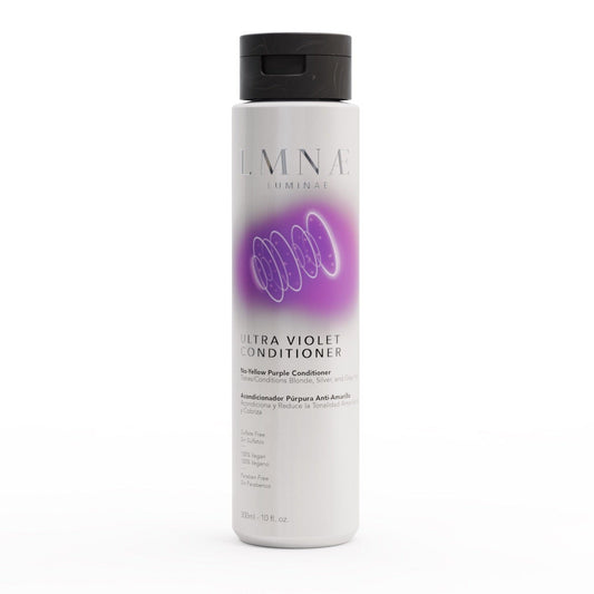 Image of the 300 milliliter bottle of LUMINAE Ultra Violet Conditioner.
