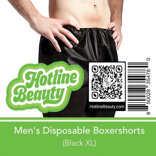 Men's Disposable Boxershorts | Black | XL SPA HOTLINE BEAUTY 