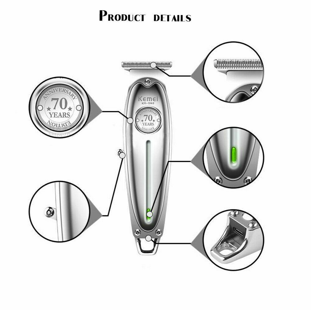 Metal Professional Hair Clipper | Electric Cordless Hair Trimmer | Kemei PERSONAL CARE KEMEI 