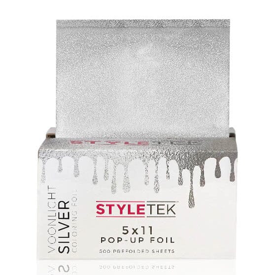 MoonLight Silver Coloring Foil | 5" x 11" POP-UP Foil | 500 Pre-folded Sheets | STYLETEK Craft Foil STYLETEK 
