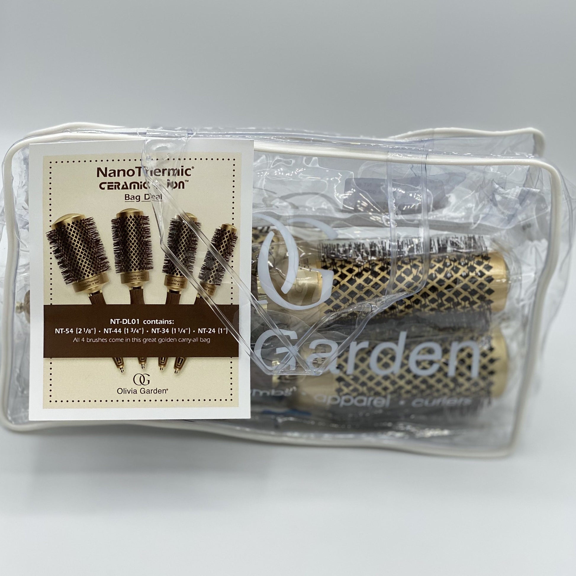 Nano Thermic Ceramic + Ion Round Thermal Bag Deal | NT-BOX01 COMBS & BRUSHES OLIVIA GARDEN 