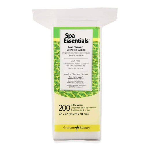 No-Woven Esthetic 4-ply Wipes | 4" x 4" | 200 pcs / bag | Spa Essentials | GRAHAM BEAUTY Spas GRAHAM BEAUTY 