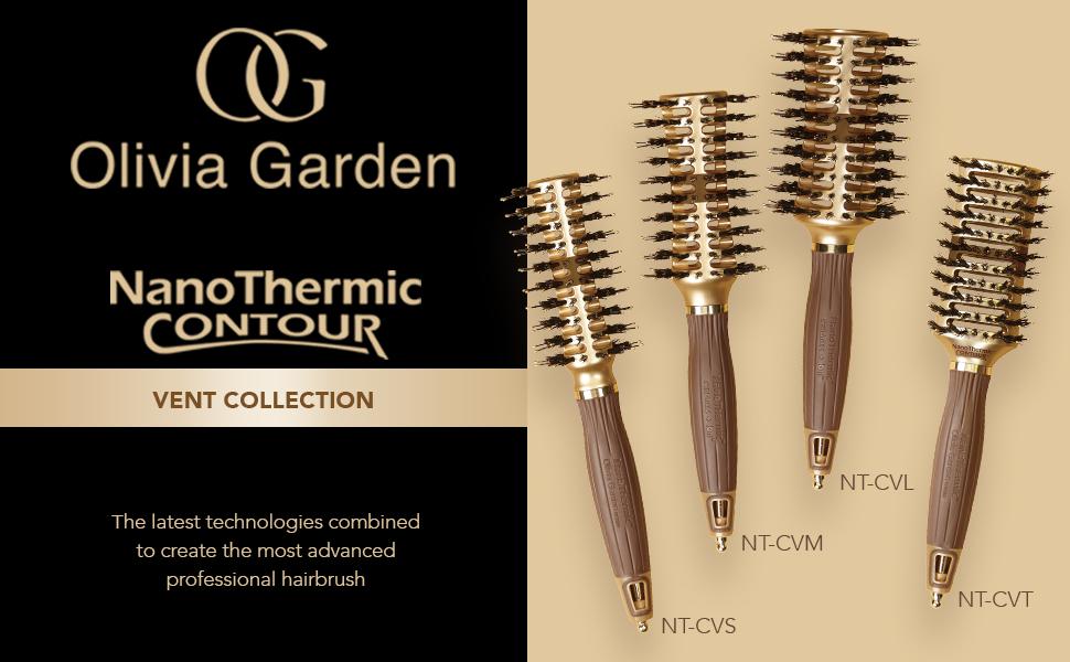 NT-CVT | Tunnel | Nanothermic Contour Vent | Combo Hair Brush COMBS & BRUSHES OLIVIA GARDEN 