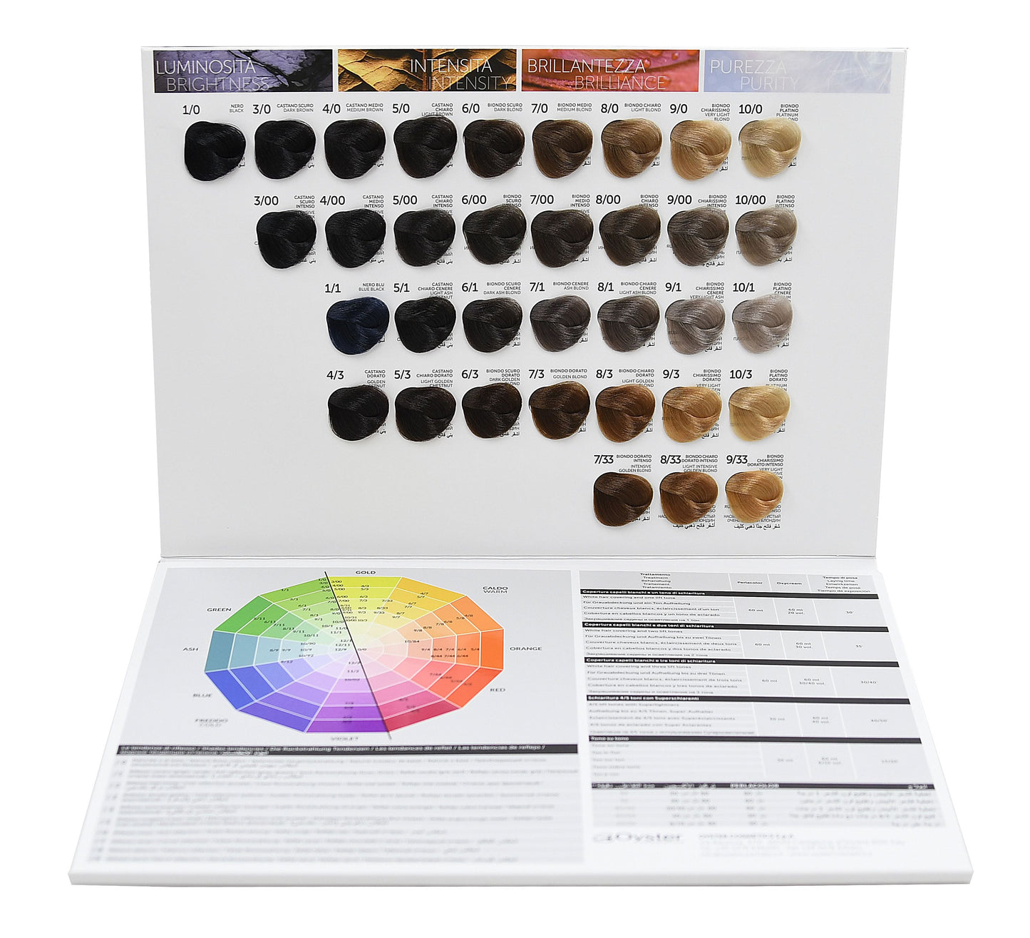 Perlacolor Color Swatch Book HAIR COLORING ACCESSORIES OYSTER 