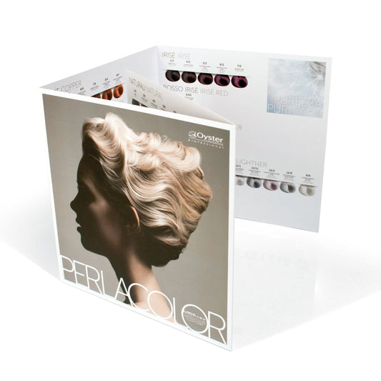 Perlacolor Color Swatch Book HAIR COLORING ACCESSORIES OYSTER PRINTED COLOUR CHART 
