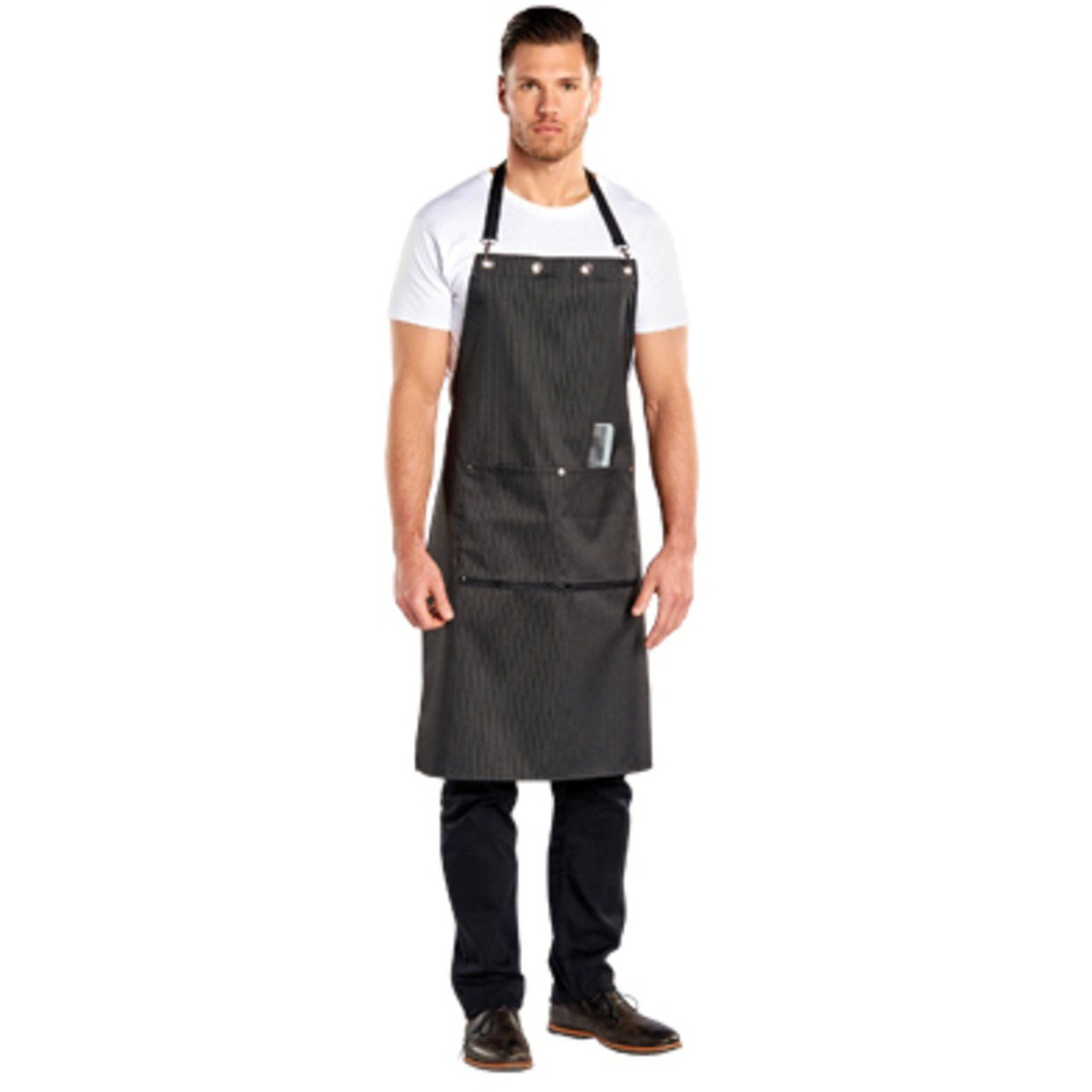 Pinstripe Barber Apron| 4129 HAIR COLORING ACCESSORIES SCALPMASTER 