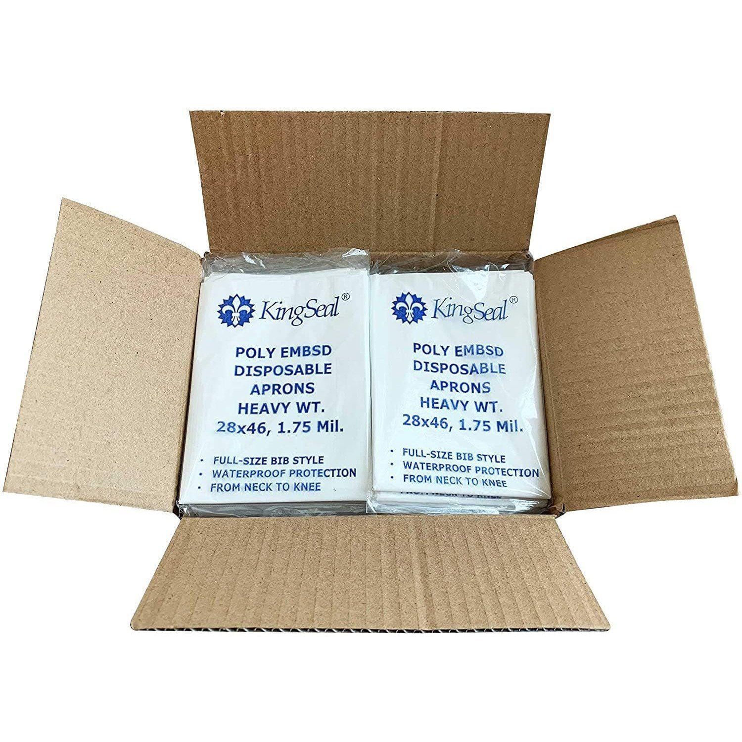Poly Disposable Aprons | 100 pack | KingSeal HAIR COLORING ACCESSORIES KINGSEAL 