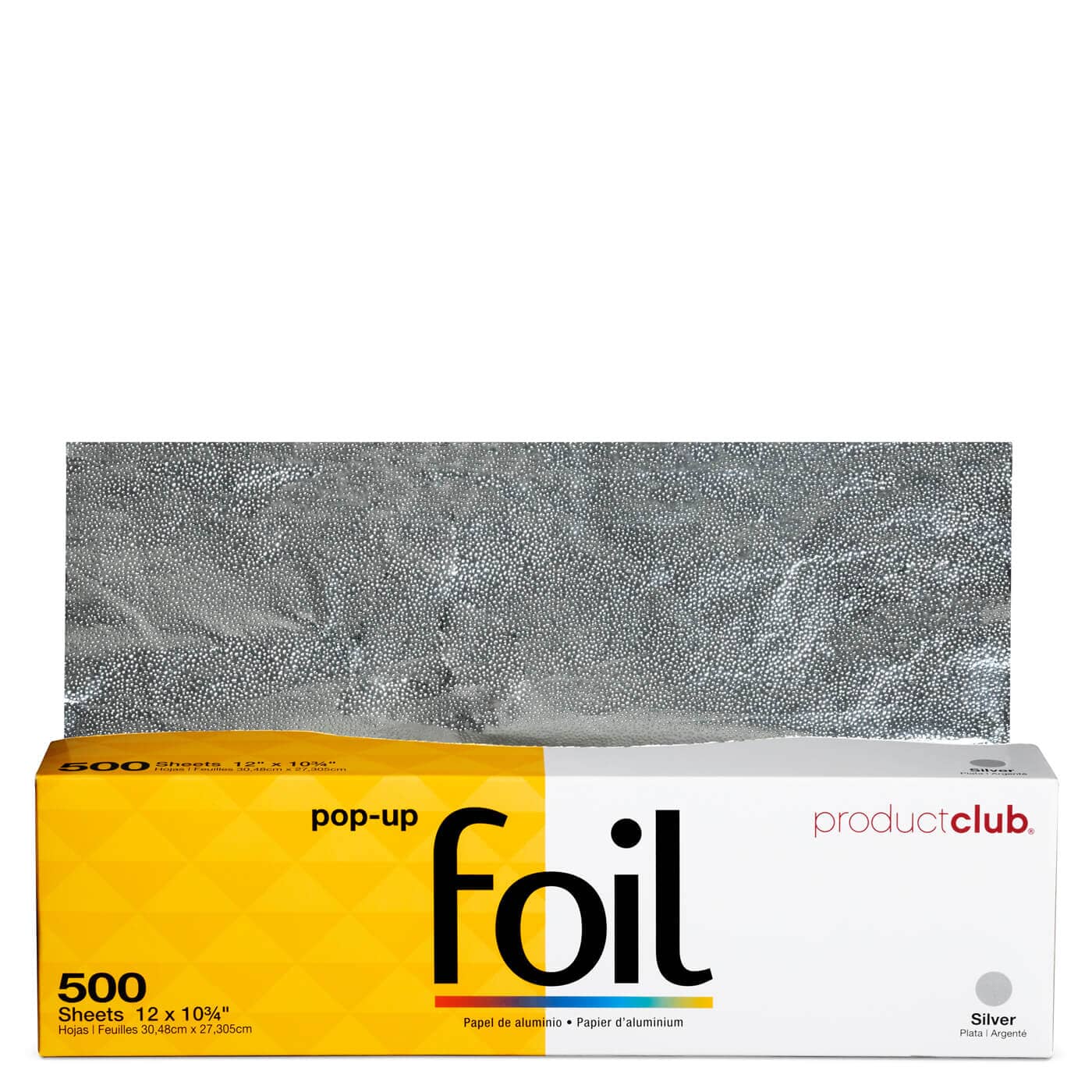 Pop-Up 500 Sheets | 12" x 10 3/4" | Silver | FS300 | Product Club HAIR COLORING ACCESSORIES PRODUCT CLUB 
