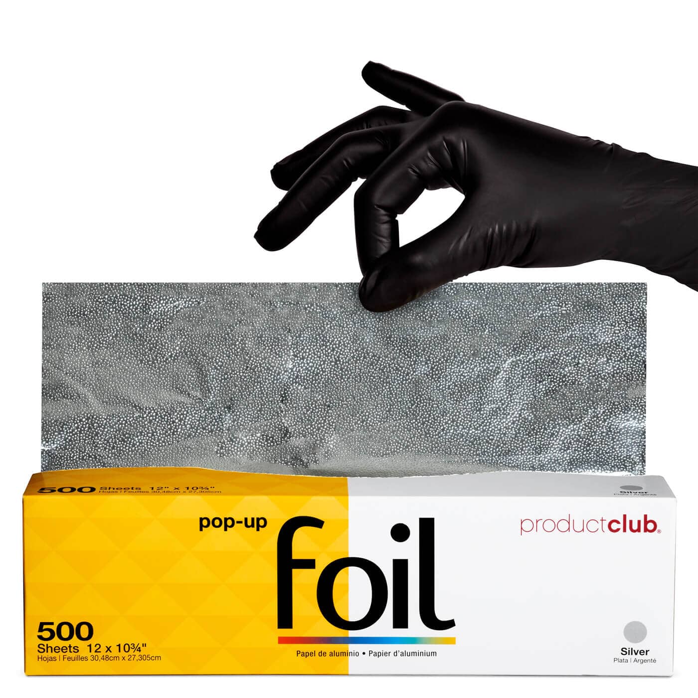 Pop-Up 500 Sheets | 12" x 10 3/4" | Silver | FS300 | Product Club HAIR COLORING ACCESSORIES PRODUCT CLUB 