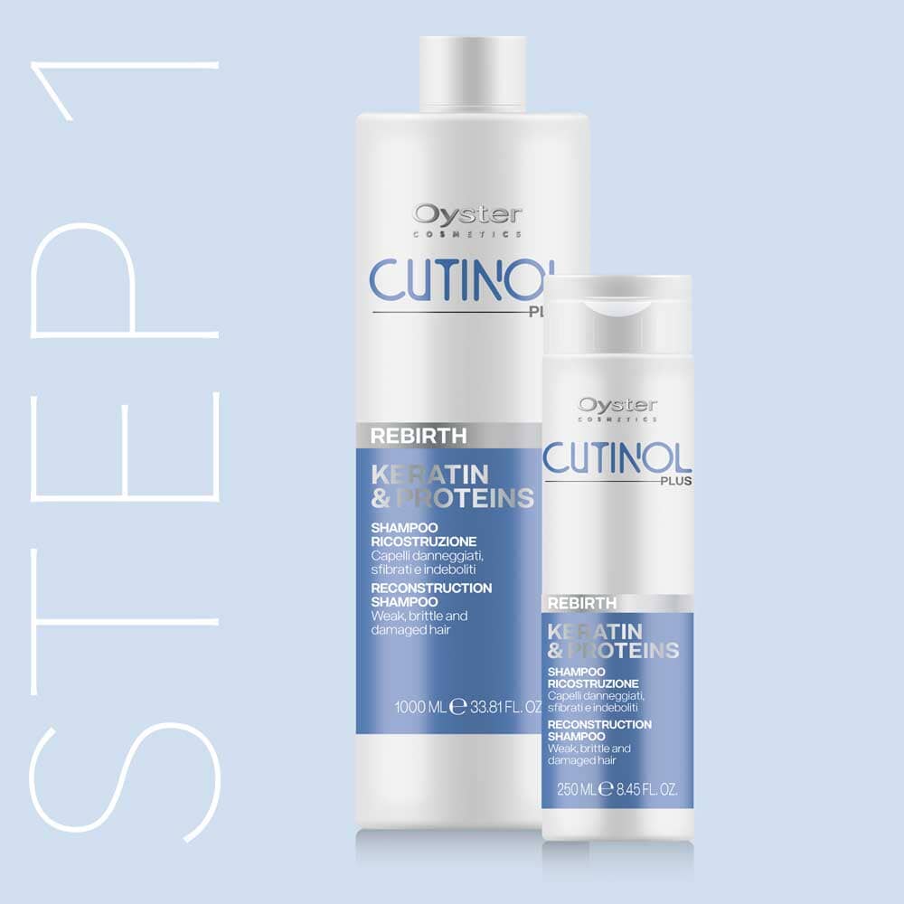Rebirth Reconstruction Shampoo | Keratin & Proteins | Cutinol Plus | OYSTER HAIR CARE OYSTER 