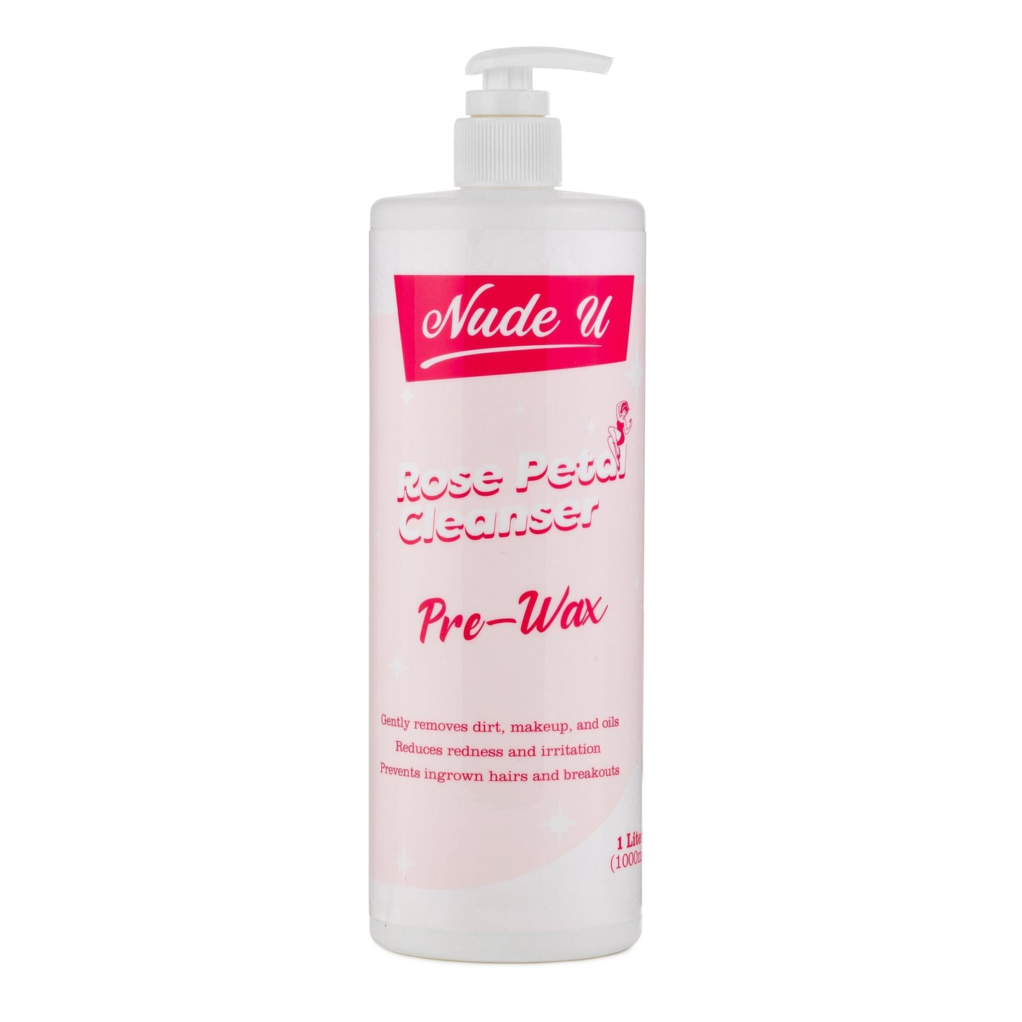 Rose Petal Cleanser | Post-Wax | 8.45 fl.oz. | NUDE U WAXING KITS & SUPPLIES NUDE U 33.8 fl.oz. 