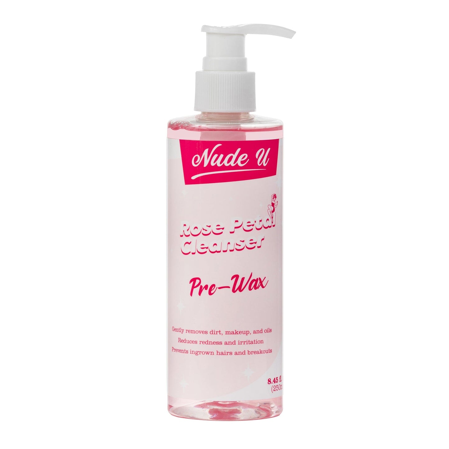 Rose Petal Cleanser | Post-Wax | 8.45 fl.oz. | NUDE U WAXING KITS & SUPPLIES NUDE U 8.45 fl.oz. 