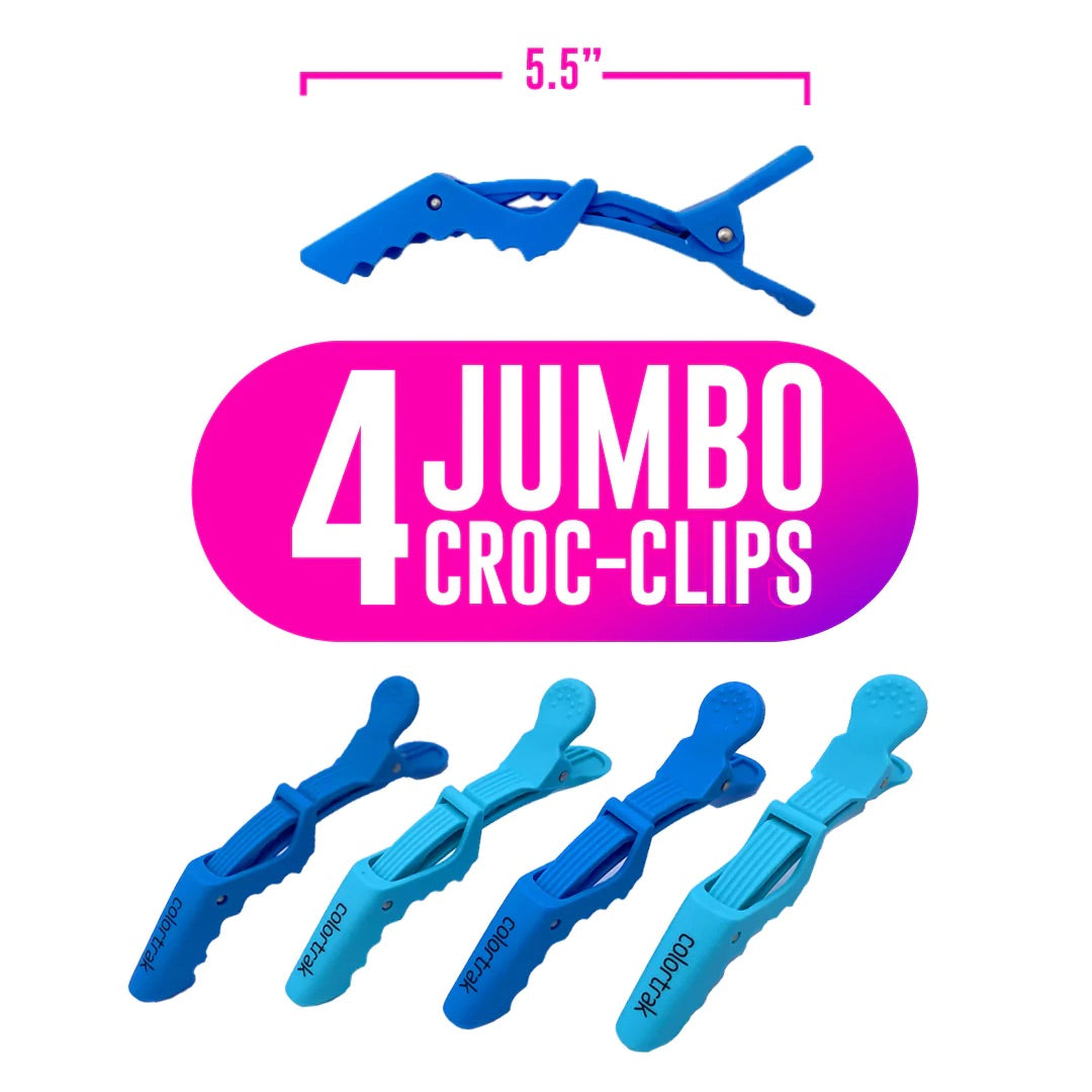 Rubberized Croc Clips | 8 Regular | 4 Jumbo | 7044 | COLORTRAK HAIR COLORING ACCESSORIES COLORTRAK 