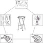 SF-001 | Professional Salon Folding Trolley/Tray/Cart on Wheels Hoists, Cranes & Trolleys SSW 